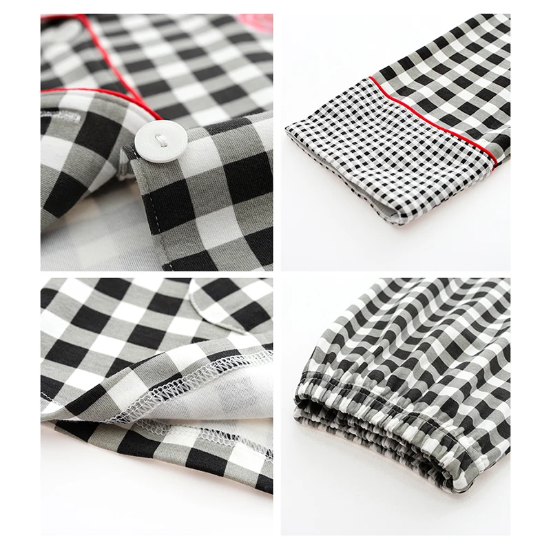 ATUENDO Spring Fashion Plaid Pajama Sets for Women Atoff Home Oversized Satin Sleepwear 100% Cotton Autumn Silk Soft Nightwear
ATUENDO Spring Fashion Plaid Pajama Sets for Women Atoff Home Oversized Satin Sleepwear 100% Cotton Autumn Silk Soft Nightwear