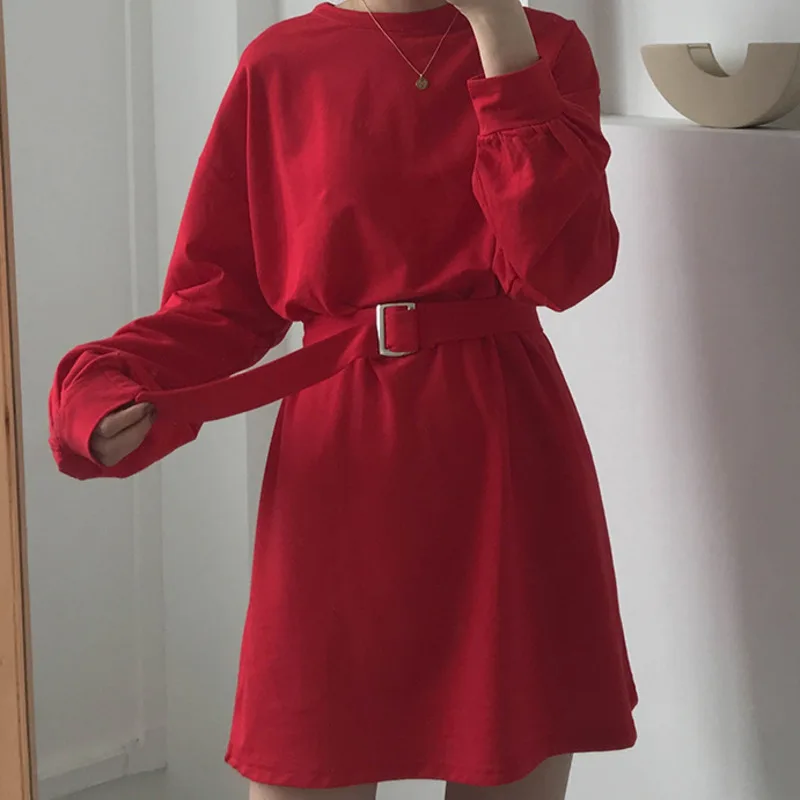 2021 Autumn New Women Long Sleeve Solid Loose Dresses Casual Cotton Mini Dress Vestidos With Belt
2021 Autumn New Women Long Sleeve Solid Loose Dresses Casual Cotton Mini Dress Vestidos With Belt