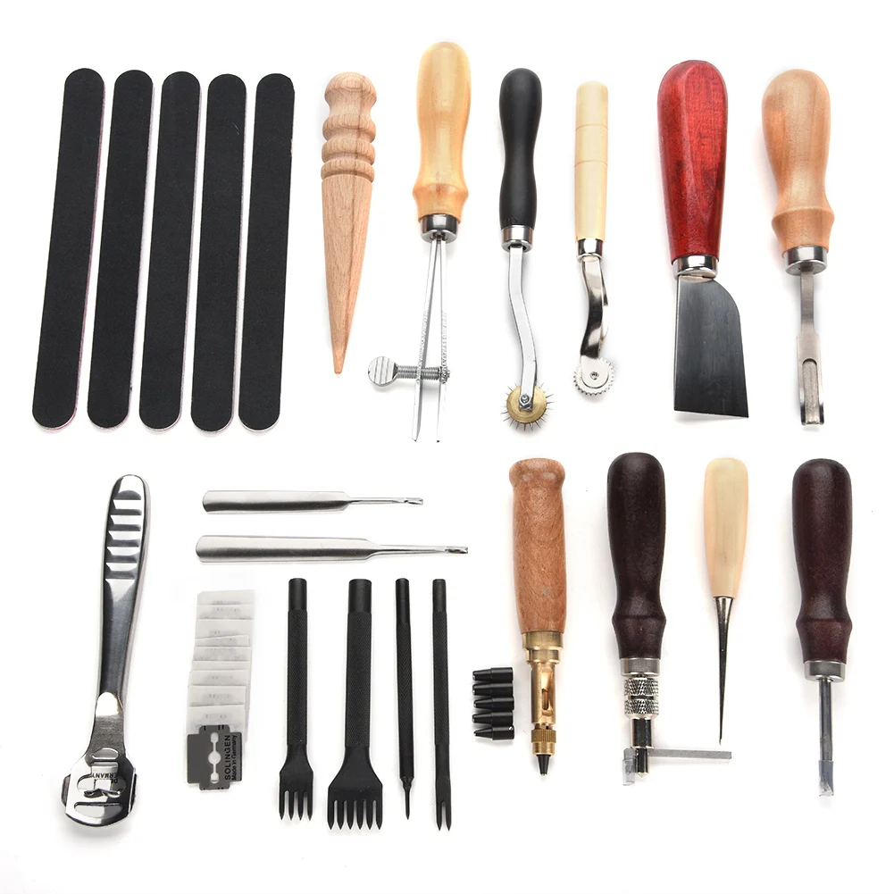 18 шт. Кожа Craft Удар Инструменты Kit Ручное шитье швейная седло для нарезания кожи ремесла Сделай Сам ручной инструмент
18 шт. Кожа Craft Удар Инструменты Kit Ручное шитье швейная седло для нарезания кожи ремесла Сделай Сам ручной инструмент