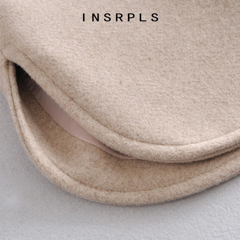 INSRPLS Women Fashion With Pockets Loose Woolen Coat Vintage Long Sleeve Button-up Female Outerwear Chic Overcoat
INSRPLS Women Fashion With Pockets Loose Woolen Coat Vintage Long Sleeve Button-up Female Outerwear Chic Overcoat
