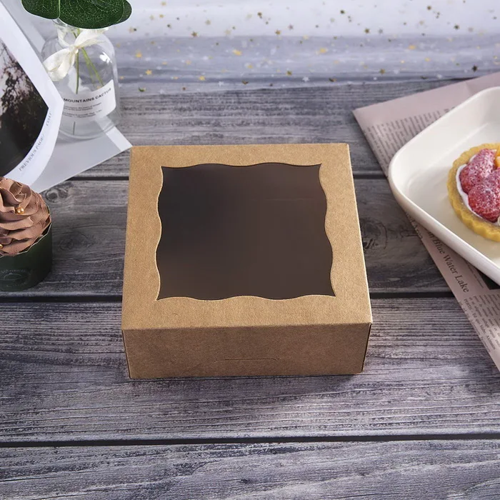 6"Brown Bakery Boxes with pvc Window for Pie and Cookies Boxes Small Natural Craft Paper Box 6x6x2.5inch,12 of Pack
6"Brown Bakery Boxes with pvc Window for Pie and Cookies Boxes Small Natural Craft Paper Box 6x6x2.5inch,12 of Pack