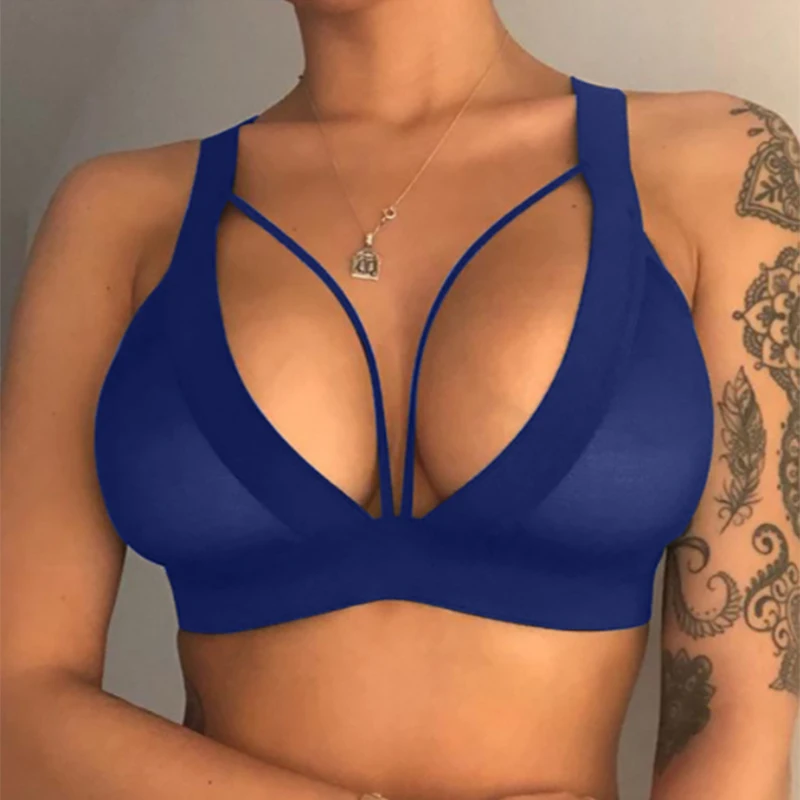 Sexy Triangle One-Piece Bra Sports Yoga Swimsuit 2021 New Hollow Top Inner Strapless Top low-Cut All-Match Fashion Clothing 
Sexy Triangle One-Piece Bra Sports Yoga Swimsuit 2021 New Hollow Top Inner Strapless Top low-Cut All-Match Fashion Clothing