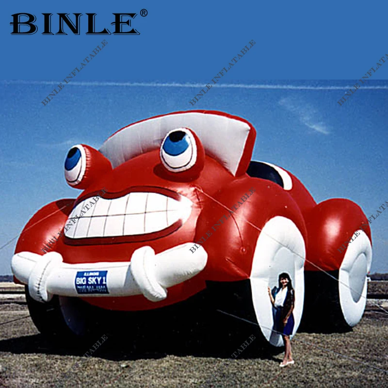 

Горячая Распродажа милый красный рекламный надувной автомобиль, надувная модель автомобиля, воздушный шар в форме автомобиля для продажи