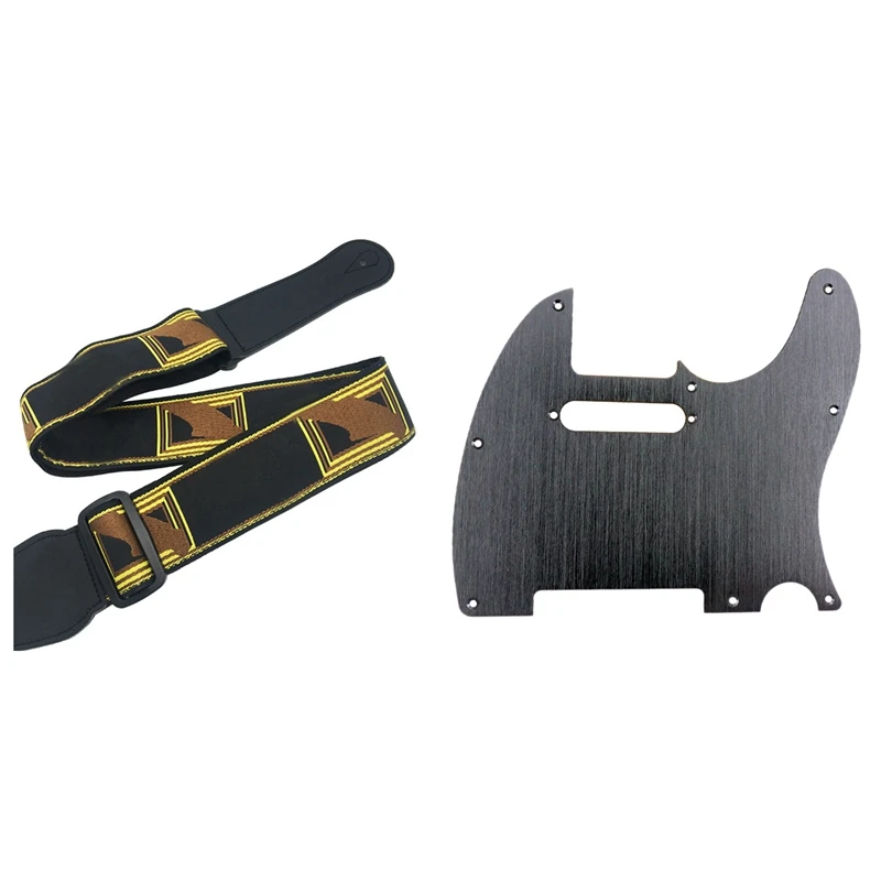 Cotton Guitar Strap,For Bass / Electric Guitar Black+Brown & Black 8 Hole Tele Guitar Pickguard Metal Pick Guard 
Cotton Guitar Strap,For Bass / Electric Guitar Black+Brown & Black 8 Hole Tele Guitar Pickguard Metal Pick Guard