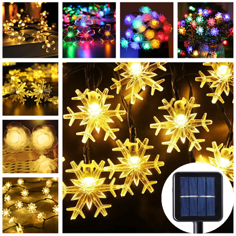 Solar String Fairy Lights Christmas Lights Outdoor Waterproof Flower Garden Blossom Lighting Party Home Decoration Navidad
Solar String Fairy Lights Christmas Lights Outdoor Waterproof Flower Garden Blossom Lighting Party Home Decoration Navidad