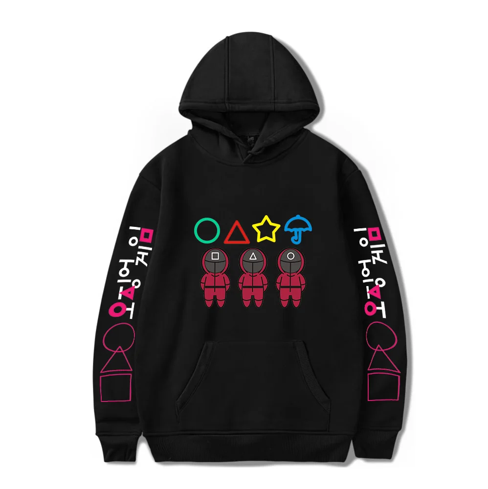 3 to 14 years New Fashion Squid Game Hoodie boy/girls Streetwear Hip Hop Unisex Pullovers Harajuku Sweatshirt Black kids hoocies
3 to 14 years New Fashion Squid Game Hoodie boy/girls Streetwear Hip Hop Unisex Pullovers Harajuku Sweatshirt Black kids hoocies