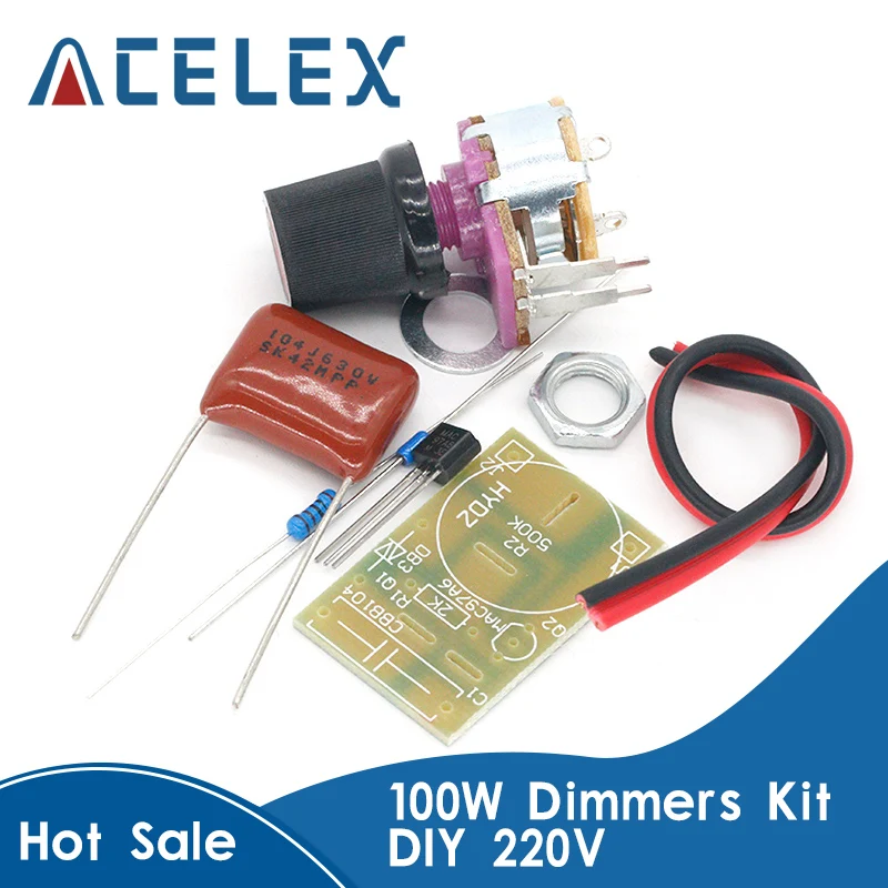 Dimmers Dimming Unassembled Kit 100W DIY Suite Trousse Boards Switch Table Lamps 100 Watts Integrated Circuits Electronic Parts
Dimmers Dimming Unassembled Kit 100W DIY Suite Trousse Boards Switch Table Lamps 100 Watts Integrated Circuits Electronic Parts