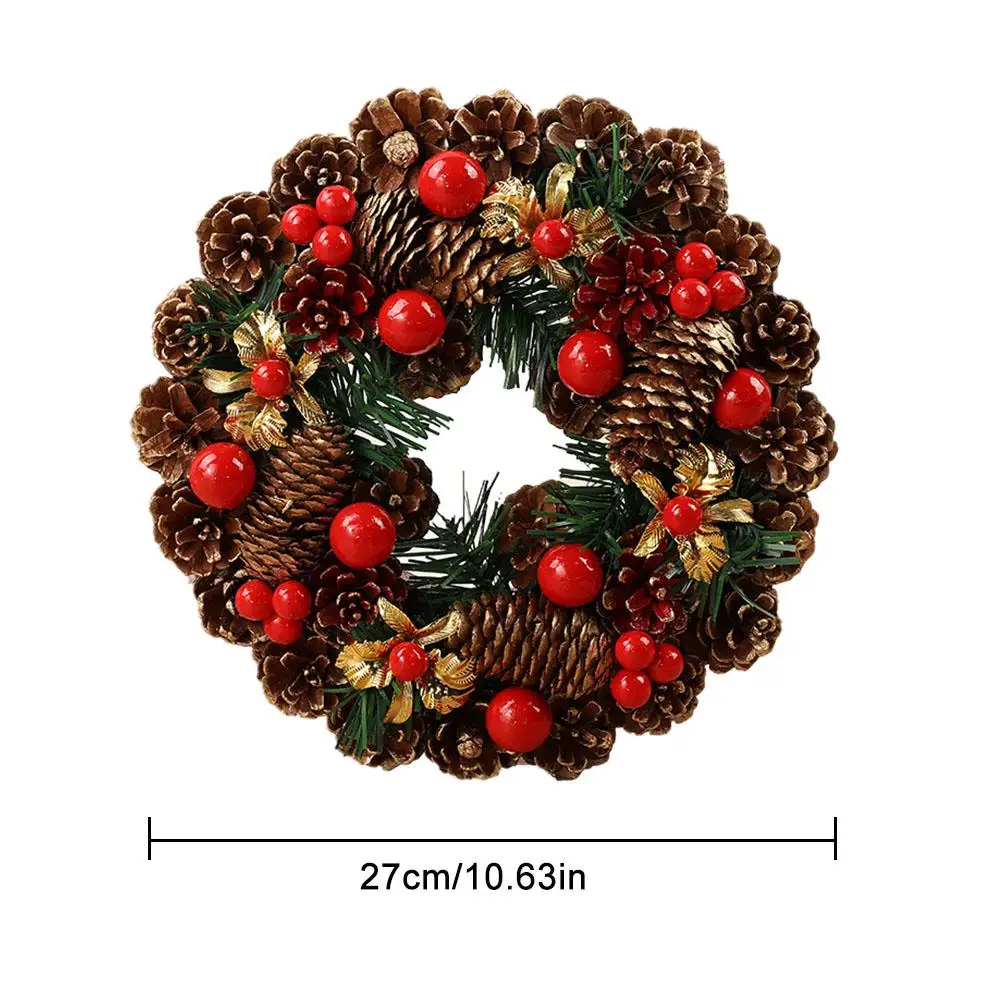 27cm Christmas Wreaths Artificial Handmade Garland Door Hanging Decorative Supplies for Christmas Party Shopping Mall Window
27cm Christmas Wreaths Artificial Handmade Garland Door Hanging Decorative Supplies for Christmas Party Shopping Mall Window
