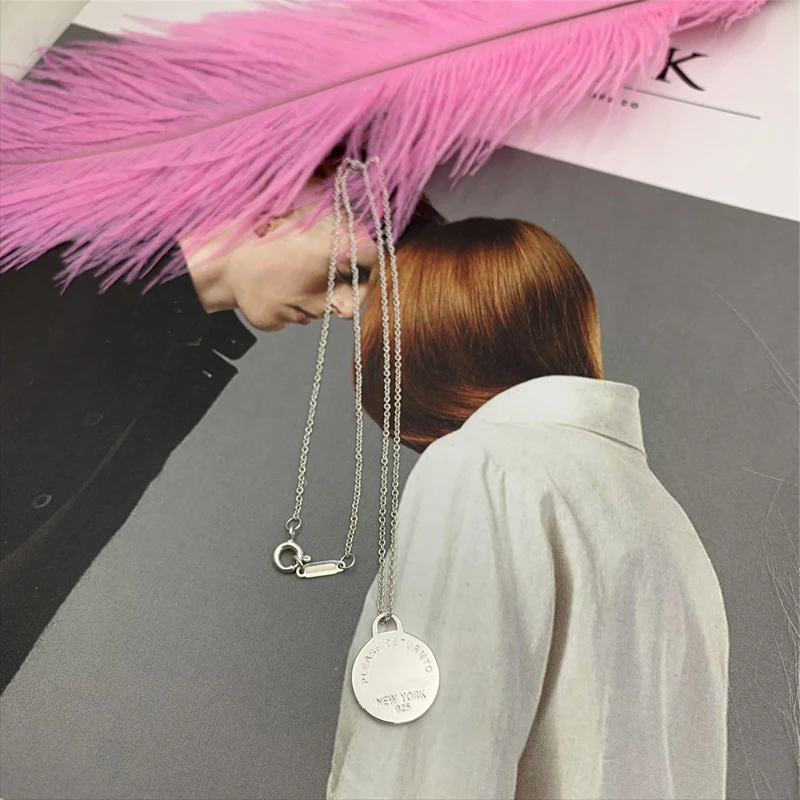 New S925 Sterling Silver Enamel Heart Round Dendant Necklaces Hot Fashion Ladies Jewelry Wholesale Birthday Valentine Gift
New S925 Sterling Silver Enamel Heart Round Dendant Necklaces Hot Fashion Ladies Jewelry Wholesale Birthday Valentine Gift