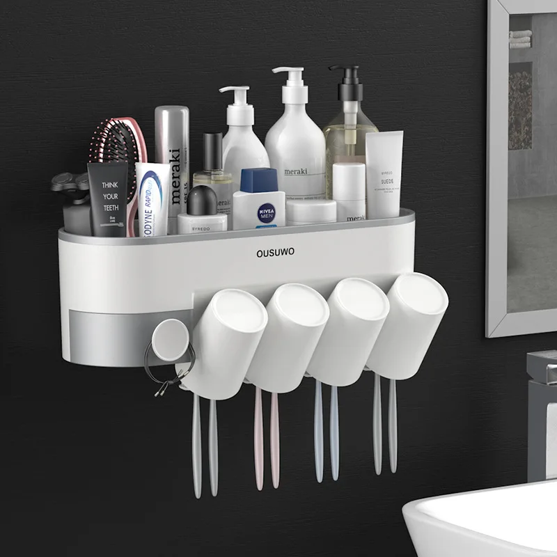 New Wall-Mounted Toothbrush Cup Holder Set Double Automatic Toothpaste Squeezer Dispenser Storage Rack Bathroom Accessories
New Wall-Mounted Toothbrush Cup Holder Set Double Automatic Toothpaste Squeezer Dispenser Storage Rack Bathroom Accessories