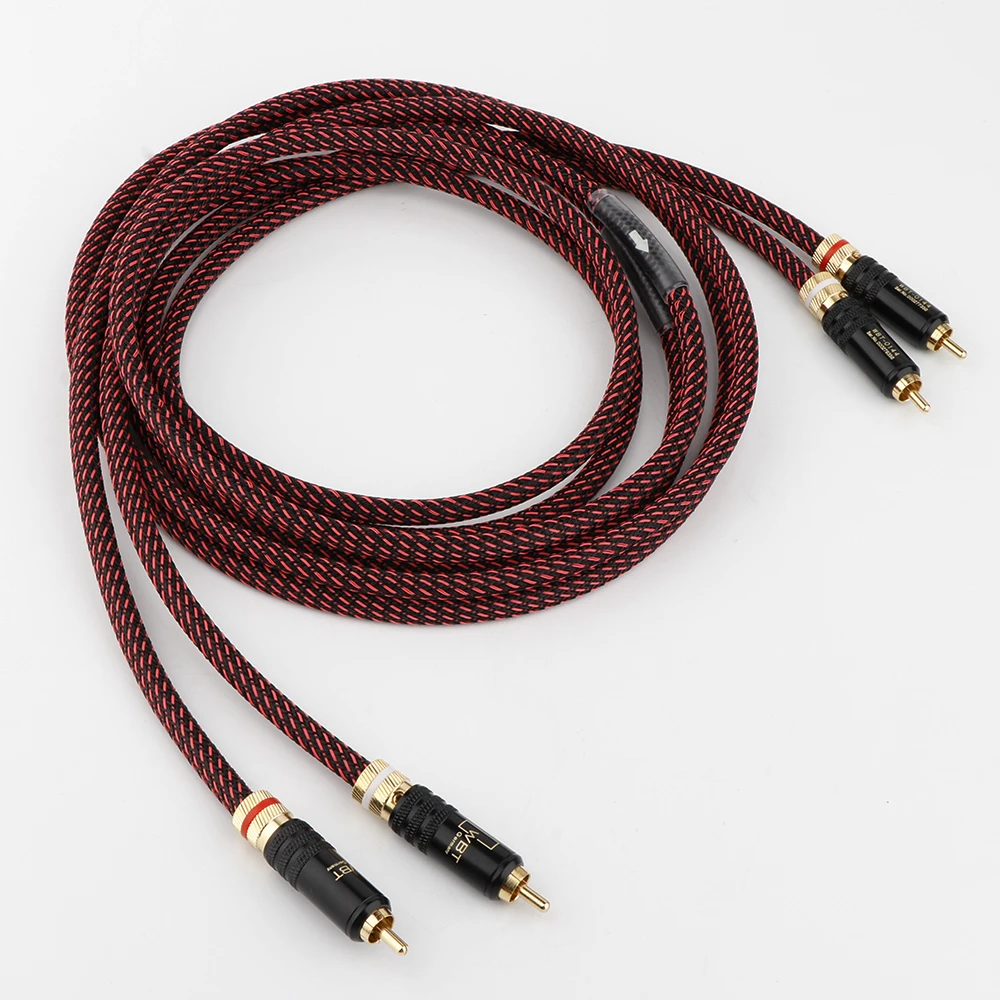 New Pair Hifi audio 5N OFC RCA Audio interconnect cable hi-end RCA to RCA extension cable with gold plated RCA connector plug
New Pair Hifi audio 5N OFC RCA Audio interconnect cable hi-end RCA to RCA extension cable with gold plated RCA connector plug