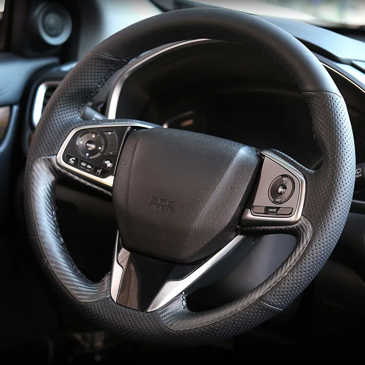 For Honda 2021 CRV DIY leather special interior steering wheel cover car accessories
For Honda 2021 CRV DIY leather special interior steering wheel cover car accessories