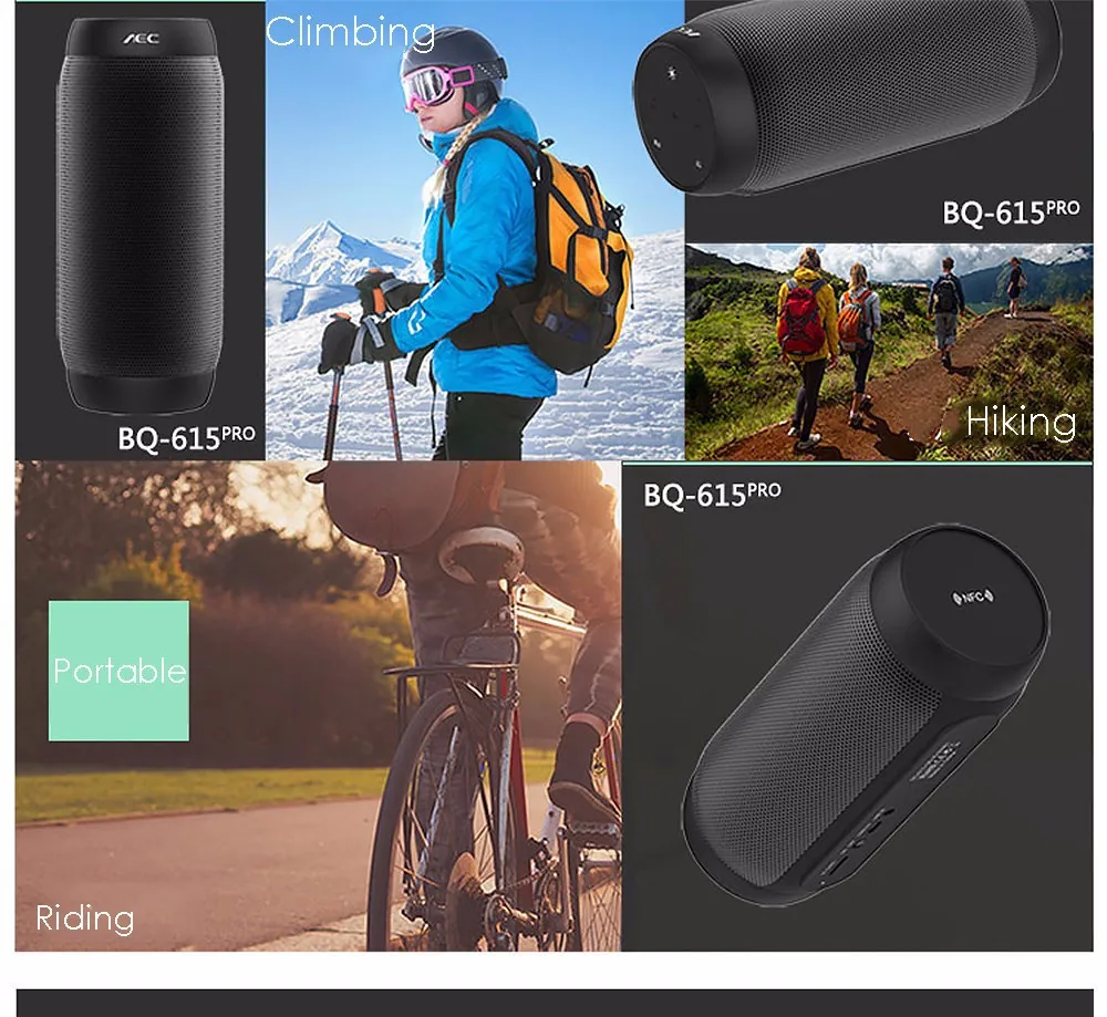NFC Wireless Speaker Portable Bluetooth LED 360 Stereo Surround Sound Loudspeaker Bass Subwoofer FM Radio TF 
NFC Wireless Speaker Portable Bluetooth LED 360 Stereo Surround Sound Loudspeaker Bass Subwoofer FM Radio TF