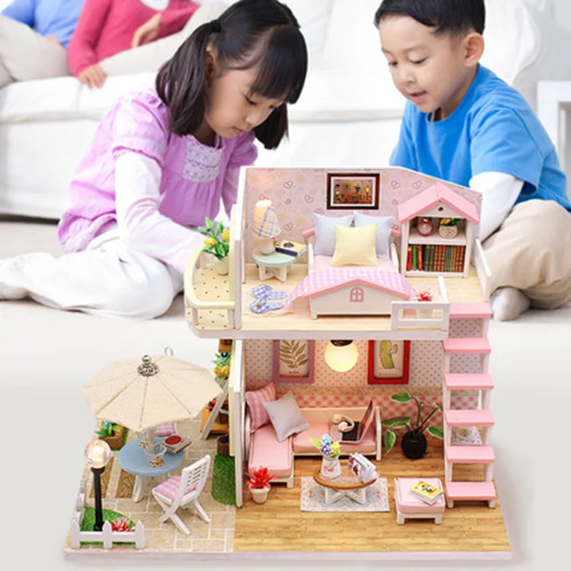 Toys For Children Diy Doll House casa Miniature Dollhouse With Furniture Dollhouses Toy Birthday Gifts PINK LOFT VILLA M033
Toys For Children Diy Doll House casa Miniature Dollhouse With Furniture Dollhouses Toy Birthday Gifts PINK LOFT VILLA M033