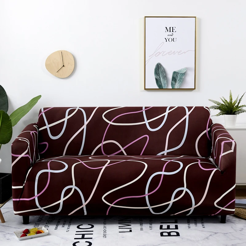 Фото Секционный эластичный чехол для дивана гостиной L образный - купить