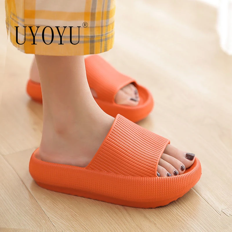 Домашние удобные мягкие тапочки UYOYU, Нескользящие шлепанцы, Размеры 35-45, для мужчин и женщин, сандалии с толстой подошвой
Домашние удобные мягкие тапочки UYOYU, Нескользящие шлепанцы, Размеры 35-45, для мужчин и женщин, сандалии с толстой подошвой