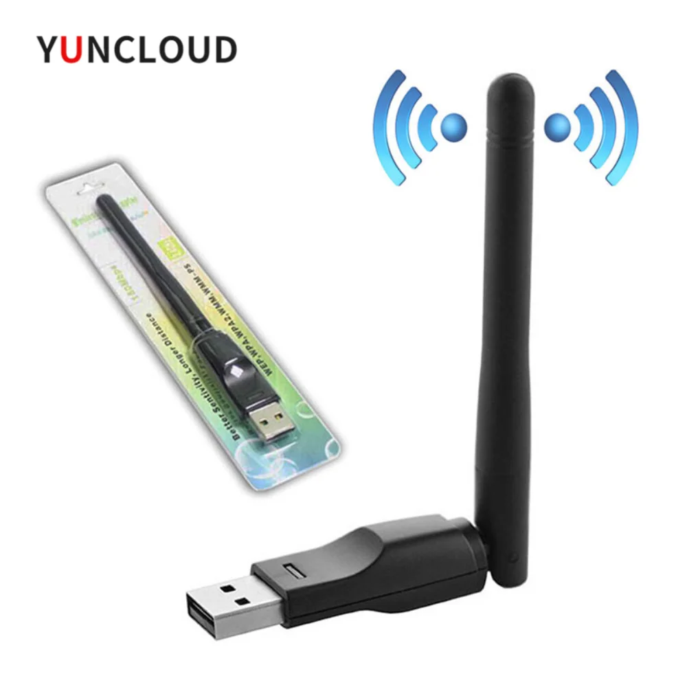 YUNCLOUD WiFi Wireless Network Card USB 2.0 150M 802.11 b/g/n LAN Adapter Rotatable Antenna for Laptop PC Mini Wi-Fi Dongle #3
YUNCLOUD WiFi Wireless Network Card USB 2.0 150M 802.11 b/g/n LAN Adapter Rotatable Antenna for Laptop PC Mini Wi-Fi Dongle #3
