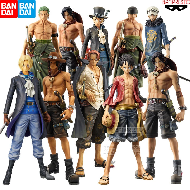 

Bandai Original Banpresto One Piece MSP Ridicule Sauron Firefist Ace Sabo Luffy Shanks Luo Figure Model Gift Toys