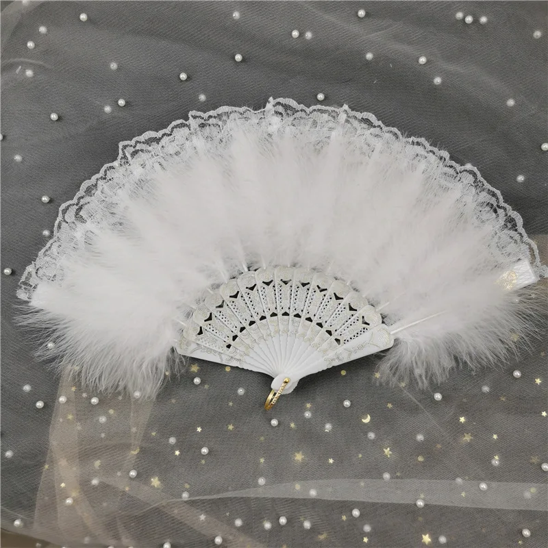 Lolita Classical Double-sided Feather Folding Fan Sweet Girly Dark Gothic Court Dance Photography Props Fan Wedding Decoration
Lolita Classical Double-sided Feather Folding Fan Sweet Girly Dark Gothic Court Dance Photography Props Fan Wedding Decoration