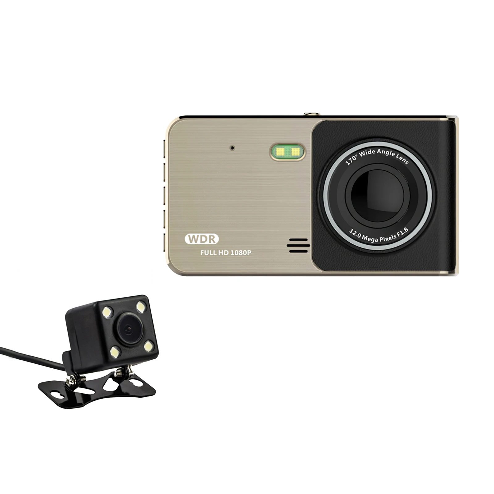 Dash Cam Front Rear Dual Dash Cam 4inch Dashboard Camera Full 1080P Backup Camera with 170 Degrees Ultra-Wide-Angle Parking
Dash Cam Front Rear Dual Dash Cam 4inch Dashboard Camera Full 1080P Backup Camera with 170 Degrees Ultra-Wide-Angle Parking