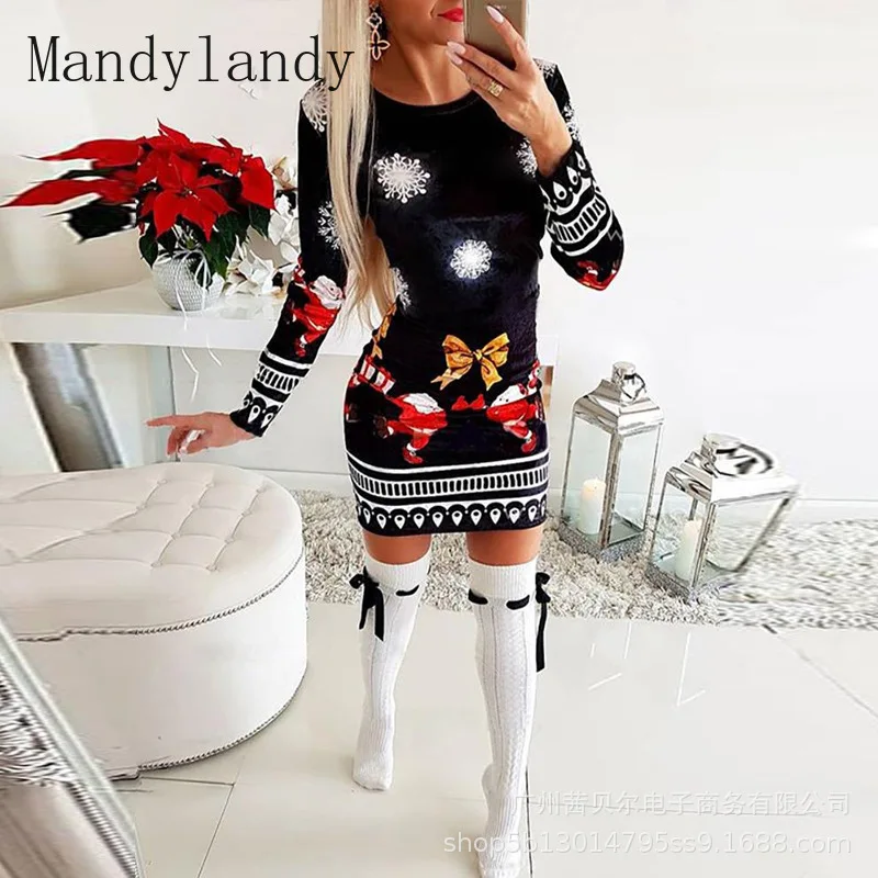 Осеннее модное платье Mandylandy с длинным рукавом и круглым вырезом, платье с высокой талией, женское повседневное рождественское облегающее п...
Осеннее модное платье Mandylandy с длинным рукавом и круглым вырезом, платье с высокой талией, женское повседневное рождественское облегающее п...
