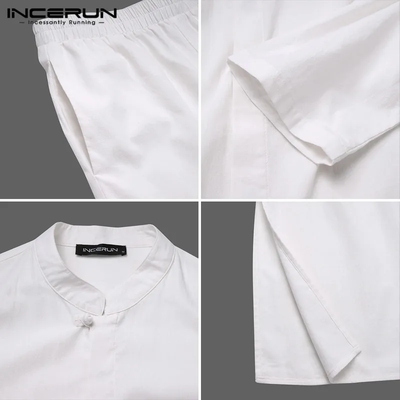 INCERUN Chinese Style Men Sets Streetwear Solid Long Sleeve Shirts Casual Elastic Waist Pants 2021 Retro Cotton Men Suits S-5XL
INCERUN Chinese Style Men Sets Streetwear Solid Long Sleeve Shirts Casual Elastic Waist Pants 2021 Retro Cotton Men Suits S-5XL