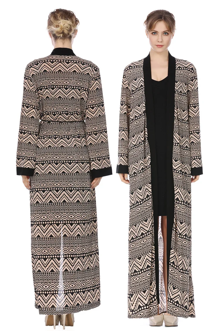 European And American Ethnic Style Printed Robe, Stitching Contrast Color Loose Long Skirt
European And American Ethnic Style Printed Robe, Stitching Contrast Color Loose Long Skirt