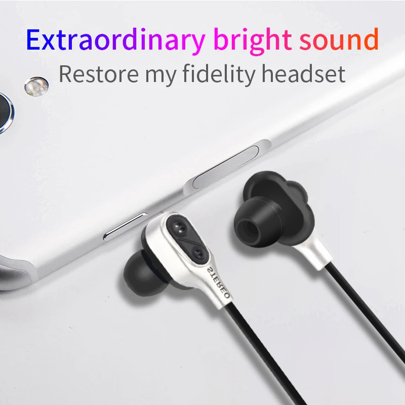 A71 Earphones bass Hi-Fi stereo with in-ear microphone wired headset for Xiaomi Android IOS mobile phones | Электроника
