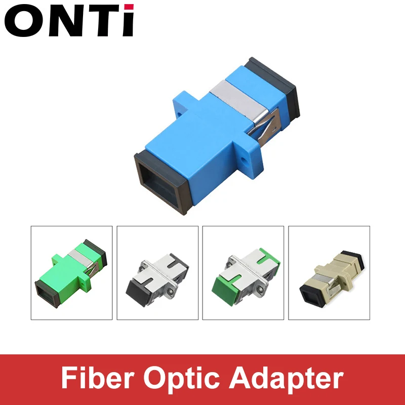 

ONTi 50PCS metal Simplex Singlemode SM SC APC multimode MM fiber Coupler SC UPC connector Metal SC Fiber Optic Adapter