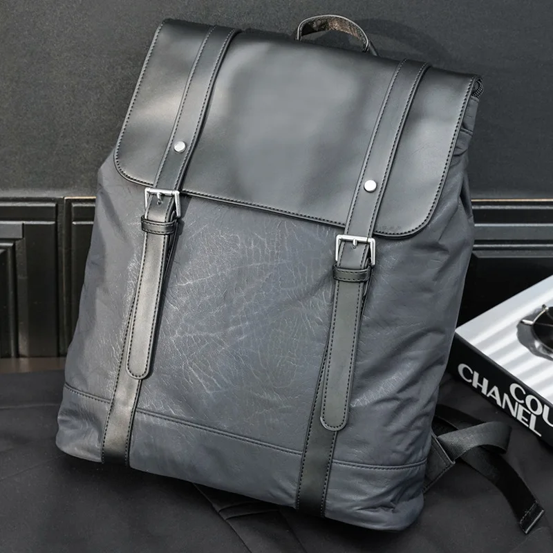 Men's Pu Leather Backpack Black Multifunctional Travelbags Large Capacity Schoolbags High Quality Bookbag Male Leisure Bags
Men's Pu Leather Backpack Black Multifunctional Travelbags Large Capacity Schoolbags High Quality Bookbag Male Leisure Bags