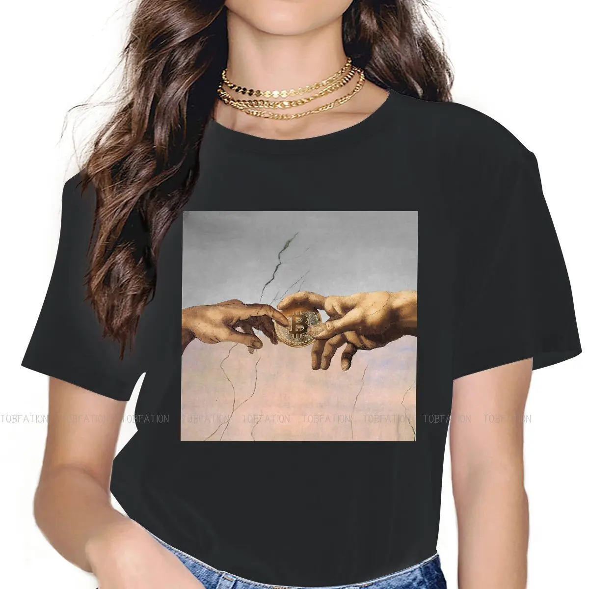 Bitcoin God Female Shirts Crypto Cryptocurrency Big size Vintage Women Clothes Harajuku Casual Feminine Blusas
Bitcoin God Female Shirts Crypto Cryptocurrency Big size Vintage Women Clothes Harajuku Casual Feminine Blusas
