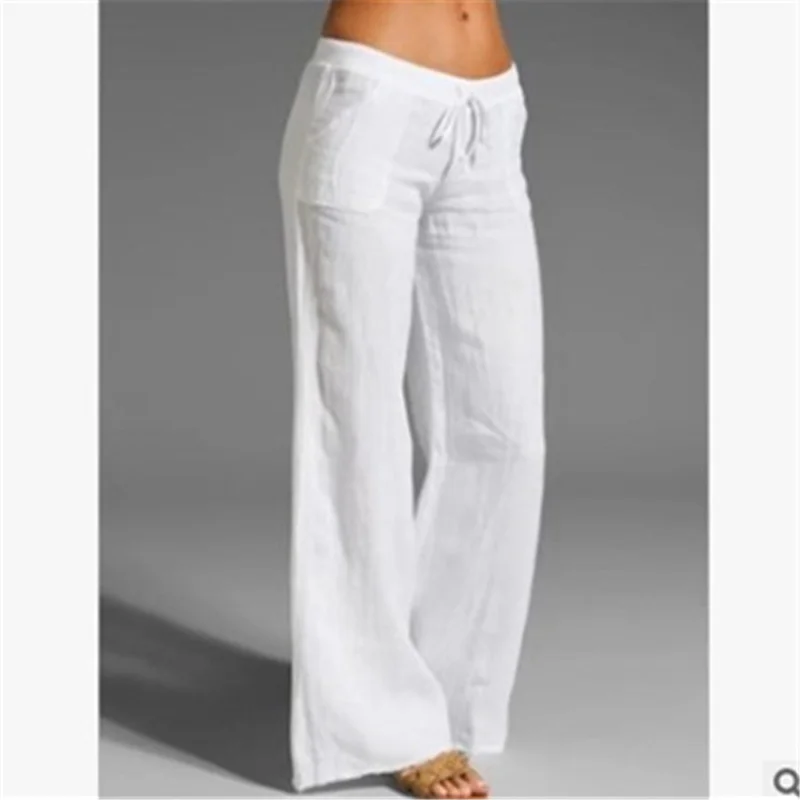 Women's High Waist Wide Leg Pants Big Leg Flared Pocket Cotton Linen Casual Loose Pants Solid Female Elastic Wide Leg Pants
Women's High Waist Wide Leg Pants Big Leg Flared Pocket Cotton Linen Casual Loose Pants Solid Female Elastic Wide Leg Pants