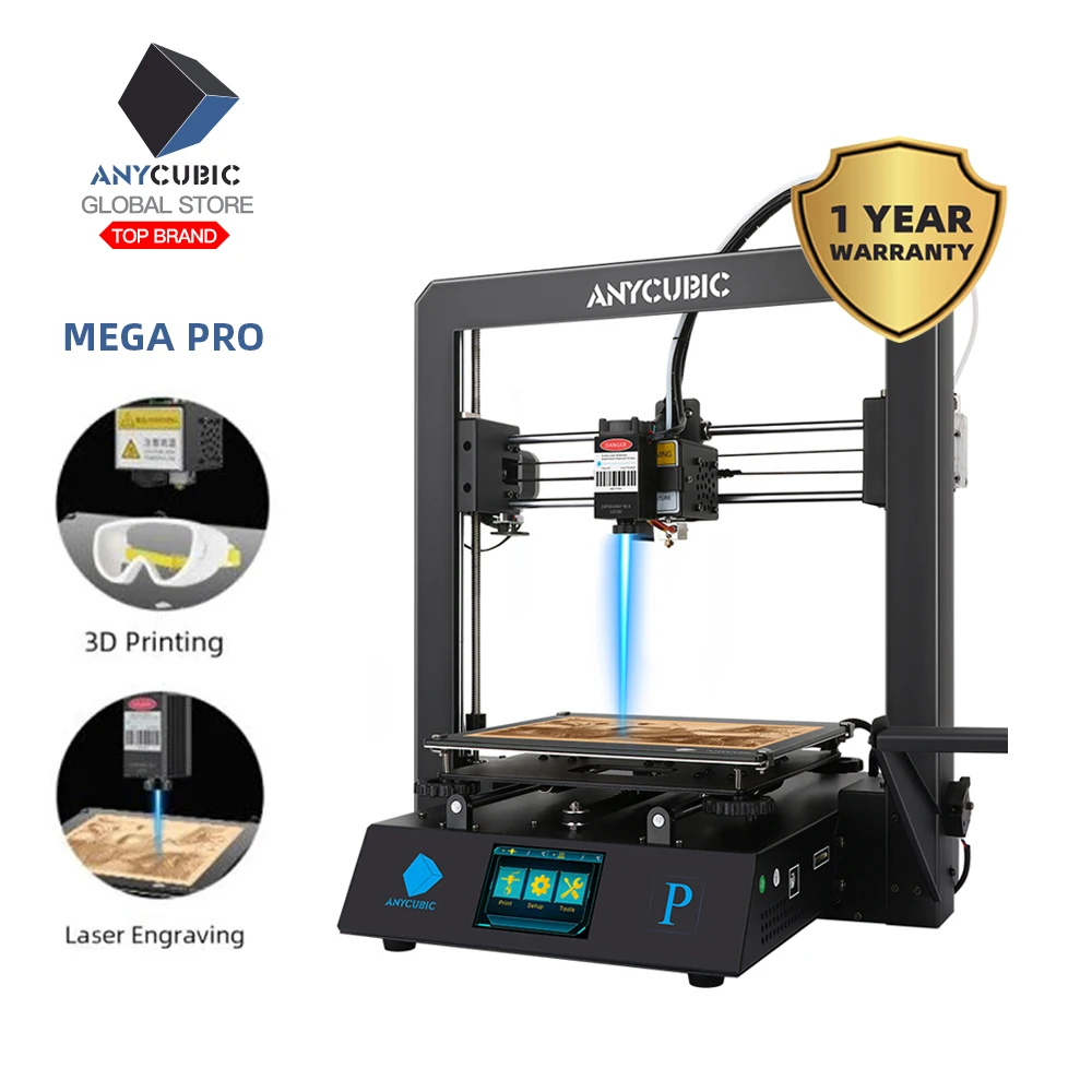 ANYCUBIC Mega Pro 3d Printer Laser Engraving 2-in-1 Touch Screen Printing TPU Filament Dual Gear Extruder Home 3D Print
ANYCUBIC Mega Pro 3d Printer Laser Engraving 2-in-1 Touch Screen Printing TPU Filament Dual Gear Extruder Home 3D Print