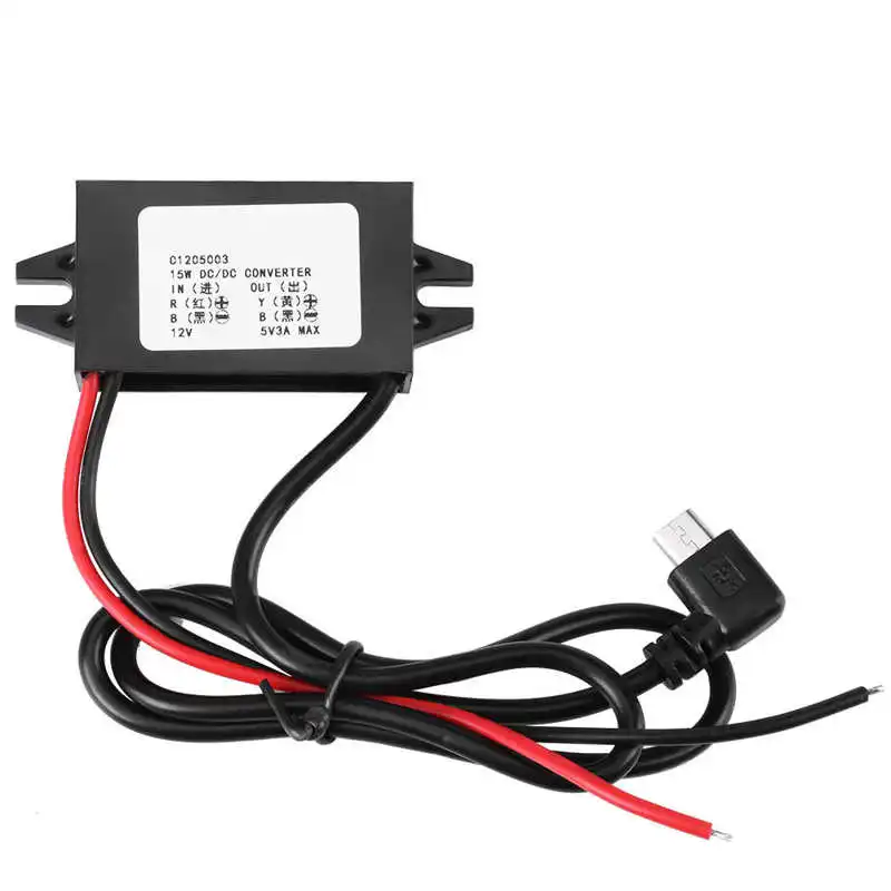 DC 12V-5V 3A Auto Car Power Converter Micro USB Converter Voltage Regulator for Car Smartphone Valvula Neumatico
DC 12V-5V 3A Auto Car Power Converter Micro USB Converter Voltage Regulator for Car Smartphone Valvula Neumatico