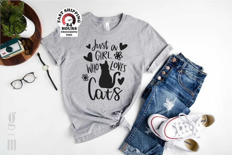 Just A Girl Who Loves Cats, Cat Shirt, Cat Mom Shirt, Women T-Shirt, Plus size,4xl,5xl
Just A Girl Who Loves Cats, Cat Shirt, Cat Mom Shirt, Women T-Shirt, Plus size,4xl,5xl
