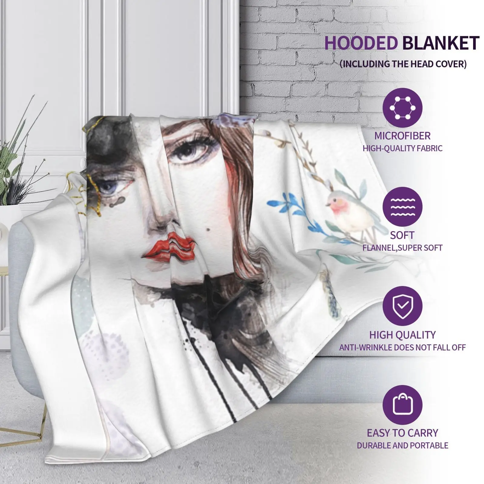 Customizable Microfiber Plush Coral Fleece Sherpa Blanket White Beauty Warm Outdoor Hoodie Adult Kids Winter Hooded Blankets
Customizable Microfiber Plush Coral Fleece Sherpa Blanket White Beauty Warm Outdoor Hoodie Adult Kids Winter Hooded Blankets