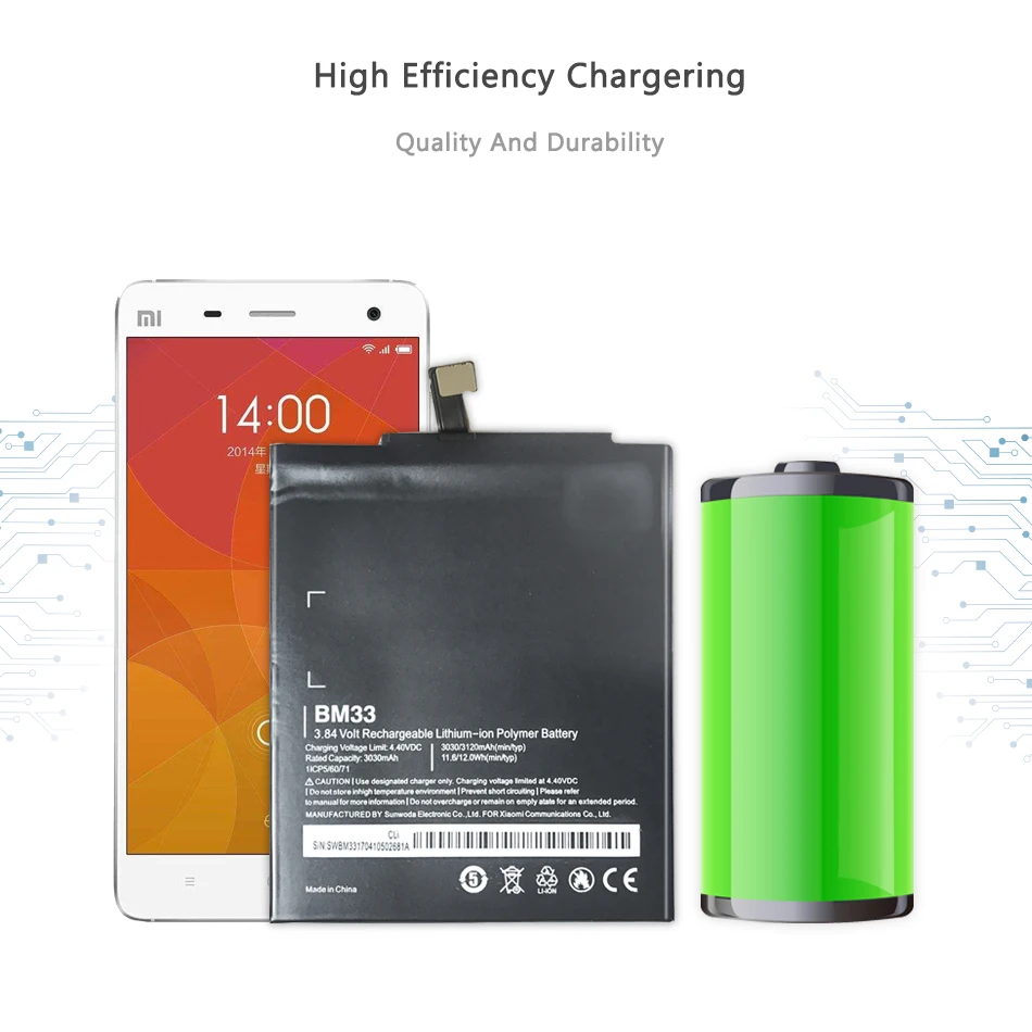 BM33 Replacement Battery For XIaomi Xiao Mi 4i Mi4i M4i 3120mAh BM 33 BM-33 with Track Code
BM33 Replacement Battery For XIaomi Xiao Mi 4i Mi4i M4i 3120mAh BM 33 BM-33 with Track Code