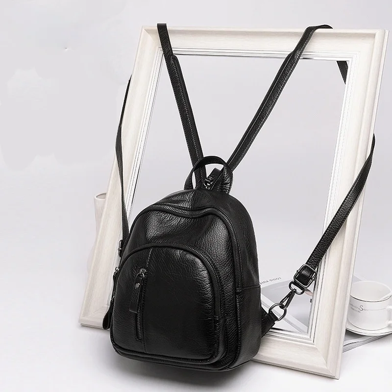 

Fashion Women PU leather Shoulders Small Backpack Soild Colour Mini Backpack Female School Small Bagpack Mochila Feminina