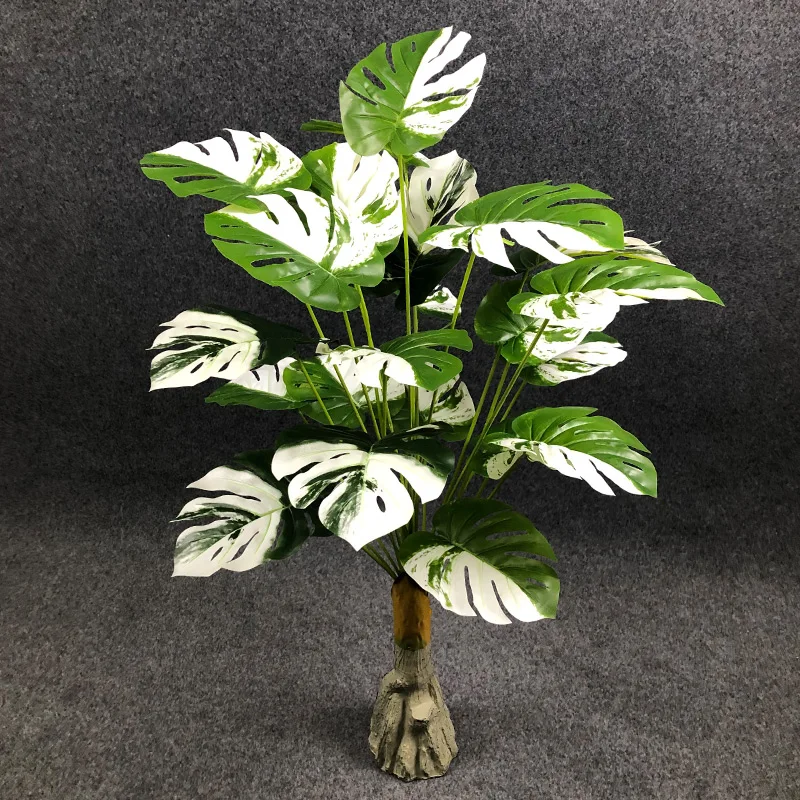 95cm 24 Forks Tropical Monstera Large Artificial Plants Fake Palm Tree Branch White Plastic Turtle Leafs For Home Garden Decor 
95cm 24 Forks Tropical Monstera Large Artificial Plants Fake Palm Tree Branch White Plastic Turtle Leafs For Home Garden Decor