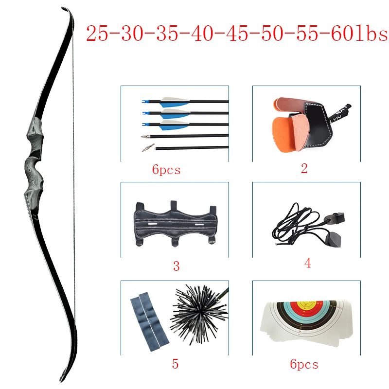 25-60 Poundslingyun Black Hunter Archery Recurve Bow Traditional Split Bow Outdoor Competition Competitive Archery
25-60 Poundslingyun Black Hunter Archery Recurve Bow Traditional Split Bow Outdoor Competition Competitive Archery