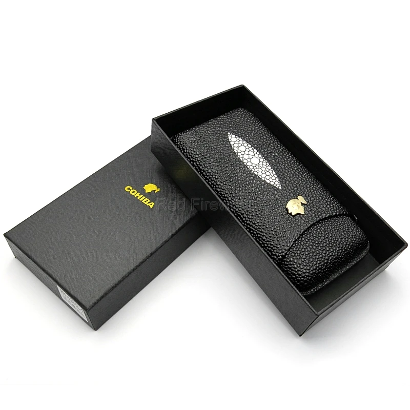 New Arrival COHIBA Elegant Gadgets Portable Travel Cigar Case 3 Cigars Tube Holder Mini Leather Humidor with Gift Box
New Arrival COHIBA Elegant Gadgets Portable Travel Cigar Case 3 Cigars Tube Holder Mini Leather Humidor with Gift Box