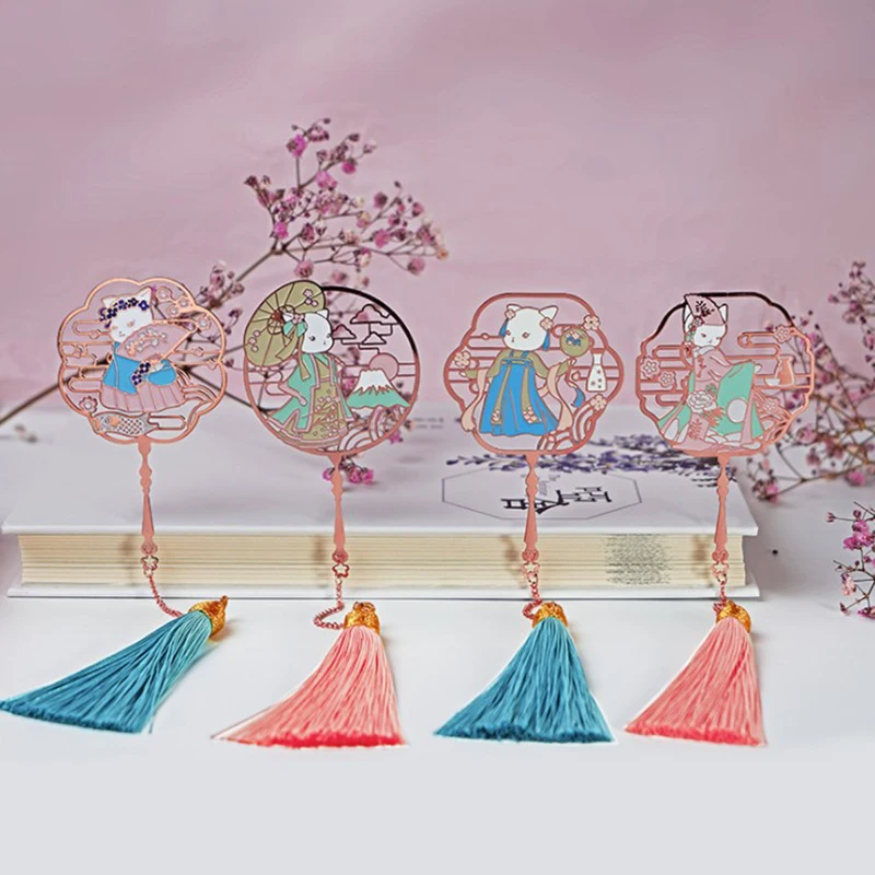 1pc Chinese Style Lady Kitten Bookmark Creative Metal Hollow Bookmark Pendant
1pc Chinese Style Lady Kitten Bookmark Creative Metal Hollow Bookmark Pendant