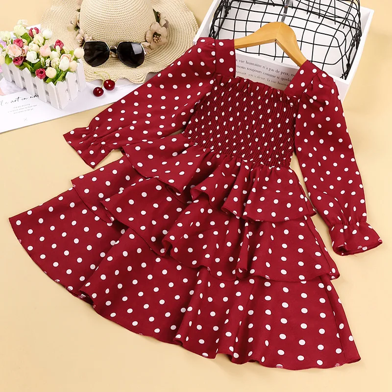 Toddler Vintage Red Polka Dot Dress Girl Kids Birthday Party Clothes Children A-Line Princess Layered Dress Vestidos Robe 4-12Y
Toddler Vintage Red Polka Dot Dress Girl Kids Birthday Party Clothes Children A-Line Princess Layered Dress Vestidos Robe 4-12Y