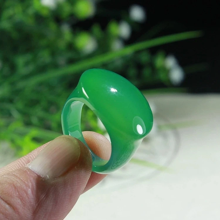 Natural Black Green Agate With Texture Handmade Brand Jadeite Jade Rings Jewelry Stone Exquisite Unisex Lucky Accessories
Natural Black Green Agate With Texture Handmade Brand Jadeite Jade Rings Jewelry Stone Exquisite Unisex Lucky Accessories