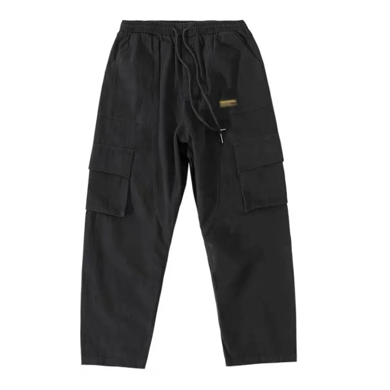 Straight Fit Men Cargo Pants Drawstring Elastic Waist Multi-Pockets Japan Style Mens Casual Pants Khaki / Black / Army Green
Straight Fit Men Cargo Pants Drawstring Elastic Waist Multi-Pockets Japan Style Mens Casual Pants Khaki / Black / Army Green
