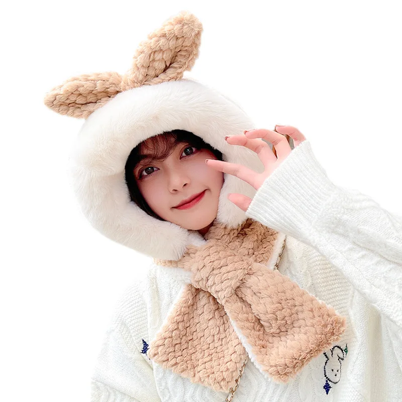 Sparsil Winter Cute Plush Rabbit Bunny Ears Hat Woman Sweet Outdoor Thick Warm Hats Scarf Set Tide Hoodied Skullies & Beanies
Sparsil Winter Cute Plush Rabbit Bunny Ears Hat Woman Sweet Outdoor Thick Warm Hats Scarf Set Tide Hoodied Skullies & Beanies