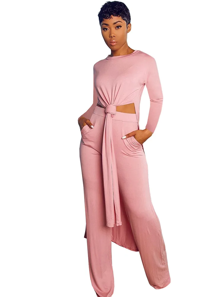 2020 Hot Sale Solid Women Party Sets Two Pieces Home Sports Pants Long Sleeves Side Split Long T Shirt and Straight Pants Outfit
2020 Hot Sale Solid Women Party Sets Two Pieces Home Sports Pants Long Sleeves Side Split Long T Shirt and Straight Pants Outfit