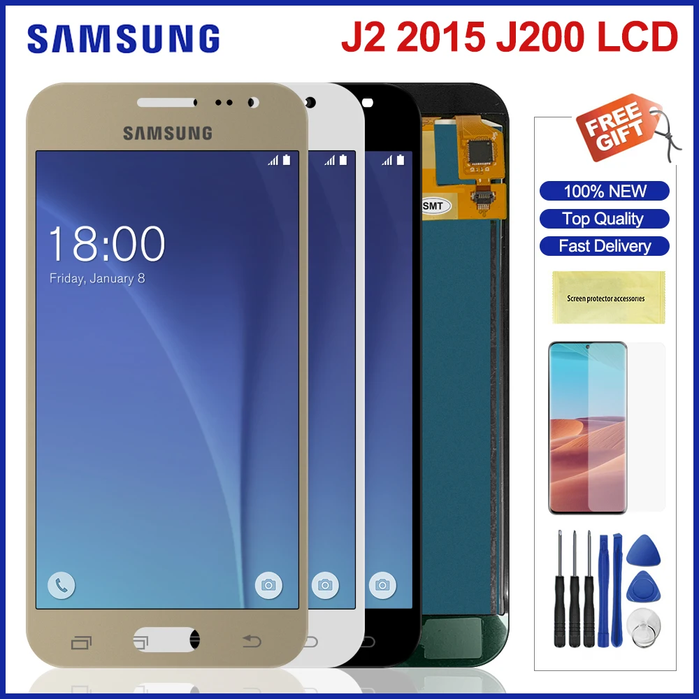 Lcd For Samsung Galaxy J2 J200 LCD Display Touch Screen Digitizer Replacement For Samsung J2 2017 J200 Adjustable Brightness
Lcd For Samsung Galaxy J2 J200 LCD Display Touch Screen Digitizer Replacement For Samsung J2 2017 J200 Adjustable Brightness