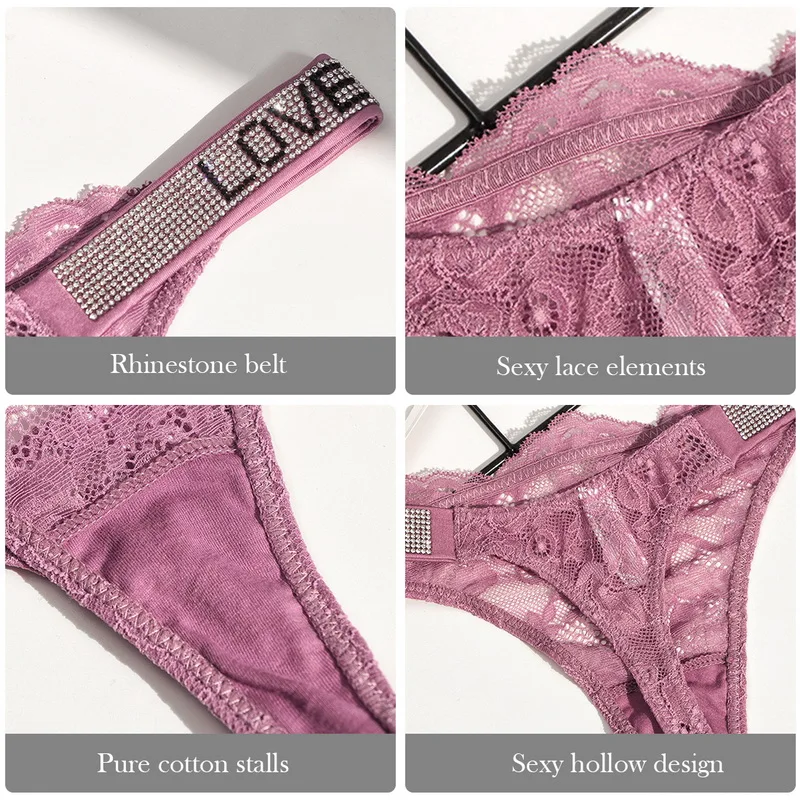 Sexy Women Underwear Rhinestone Letter Thongs Lace Transparent T Back For Female Low Rise Soft Ladies Panties Black Lingerie
Sexy Women Underwear Rhinestone Letter Thongs Lace Transparent T Back For Female Low Rise Soft Ladies Panties Black Lingerie