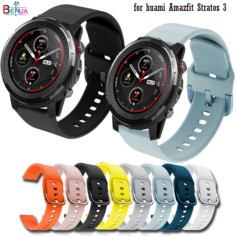 Аксессуары для браслета ремешок часов 22 мм huami Amazfit Stratos 3 сменный смарт-часов Garmin